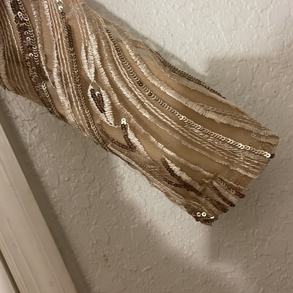 Beautiful Gold Sequins Form Fitting Size Small. - Picture 8 of 12